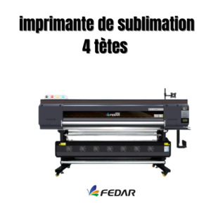 Imprimante de sublimation 4 têtes pour impression textile grand format professionnelle