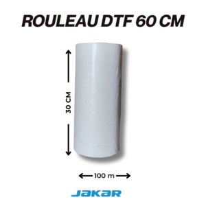 Rouleau DTF 60 cm pour impression textile professionnelle avec transfert direct sur tissus