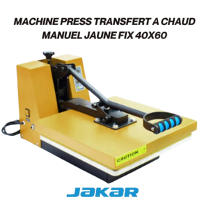 Presse à chaud manuelle jaune 40×60 cm pour transfert textile et personnalisation professionnelle