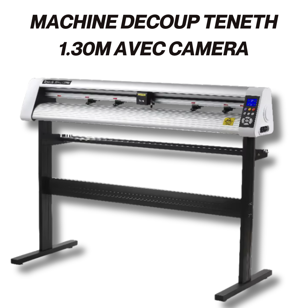 Machine de découpe Teneth 1,30 m équipée d’une caméra pour découpe précise et alignement exact des matériaux
