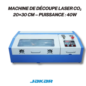 Machine de découpe et gravure laser CO₂ 20x30 cm 40W pour découpe et gravure précise sur divers matériaux