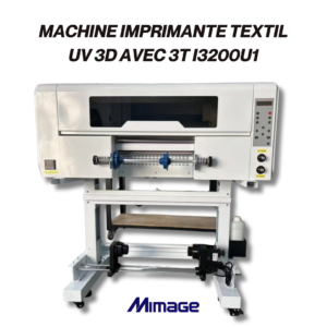 Imprimante UV-DTF textile 3D 60 cm avec 3 têtes Epson I3200-U1 pour impression professionnelle sur textiles et articles personnalisés