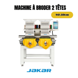 Machine à broder industrielle 2 têtes pour production professionnelle sur textiles et vêtements