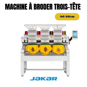 Machine à broder industrielle 3 têtes pour production professionnelle de motifs sur textiles et vêtements