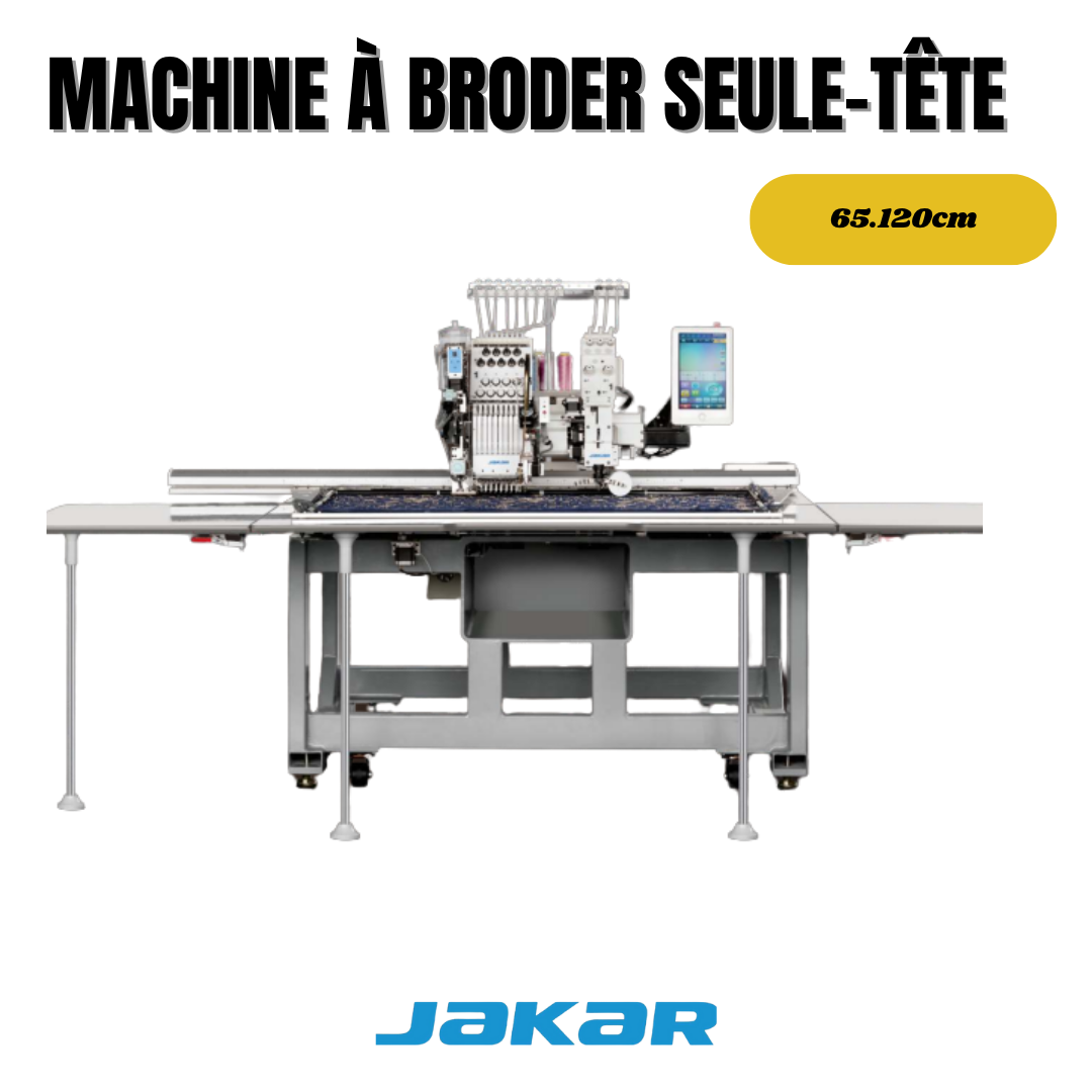 Machine à broder industrielle à tête unique pour personnalisation textile et production professionnelle
