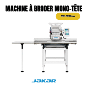 Machine à broder industrielle mono tête pour broderie professionnelle sur textiles et vêtements