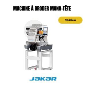 Machine à broder industrielle mono tête pour broderie professionnelle sur textiles et vêtements
