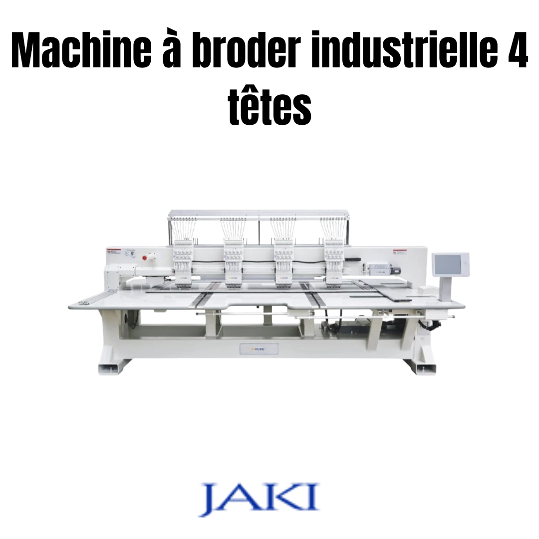 Machine à broder industrielle 4 têtes pour production textile professionnelle et motifs précis