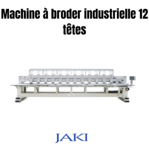 Machine à broder industrielle 12 têtes pour broderie sur vêtements et textiles – haute productivité