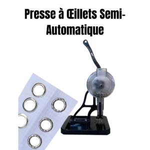 Presse semi-automatique pour pose d’œillets – machine professionnelle pour bâches, tissus et vinyles