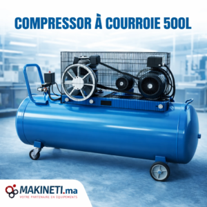 Compresseur à Air Industriel 500 Litres à Courroie – 7.5HP Triphasé Haute Performance