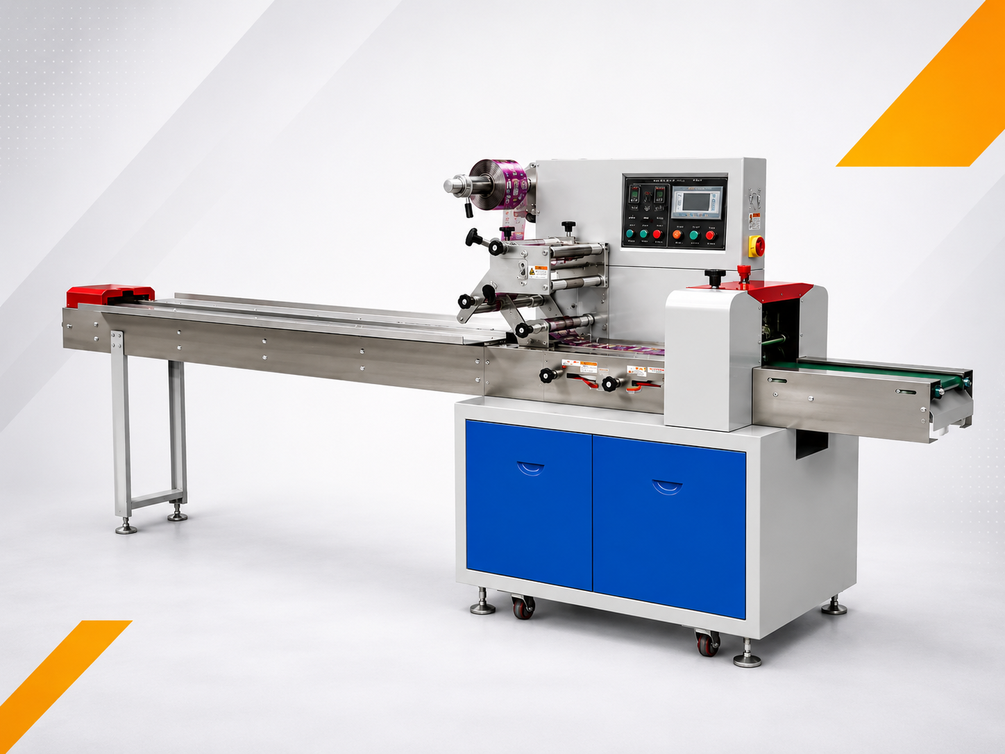 Machine d’emballage flow pack automatique industrielle