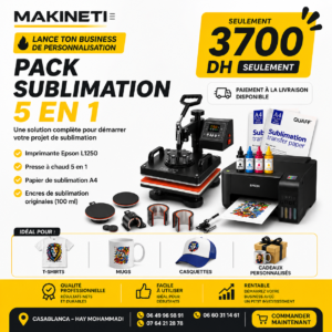 PACK SUBLIMATION 5 EN 1 – DÉMARREZ VOTRE BUSINESS 3700 DH