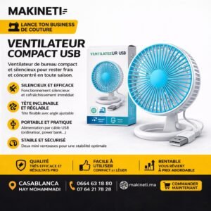 Ventilateur Compact Silencieux et Portable